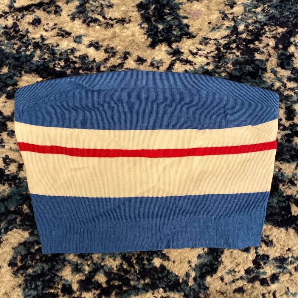 Red white and blue tube top